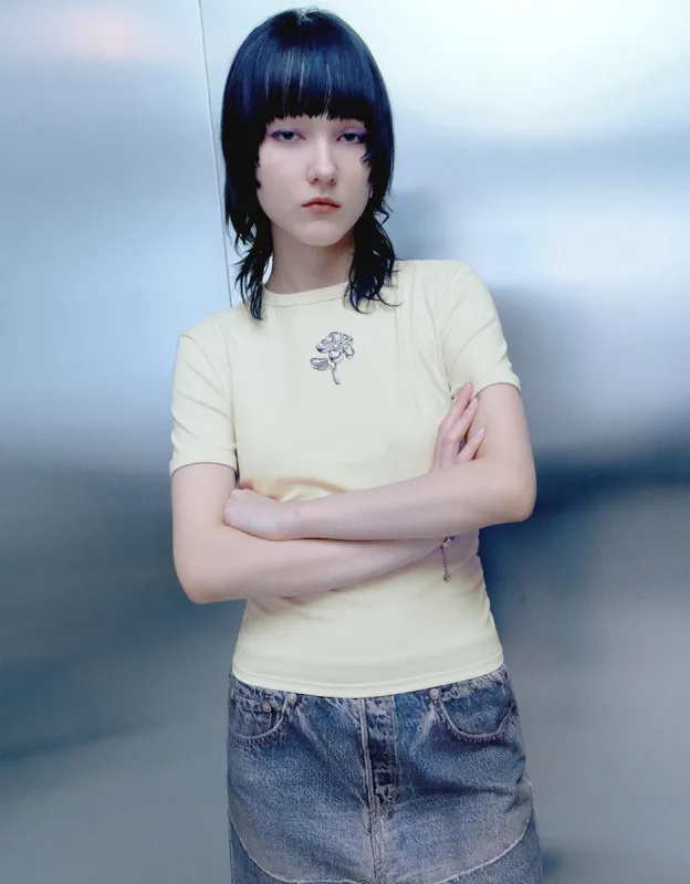 Skinny Crew Neck T-Shirt sold by Urban Revivo