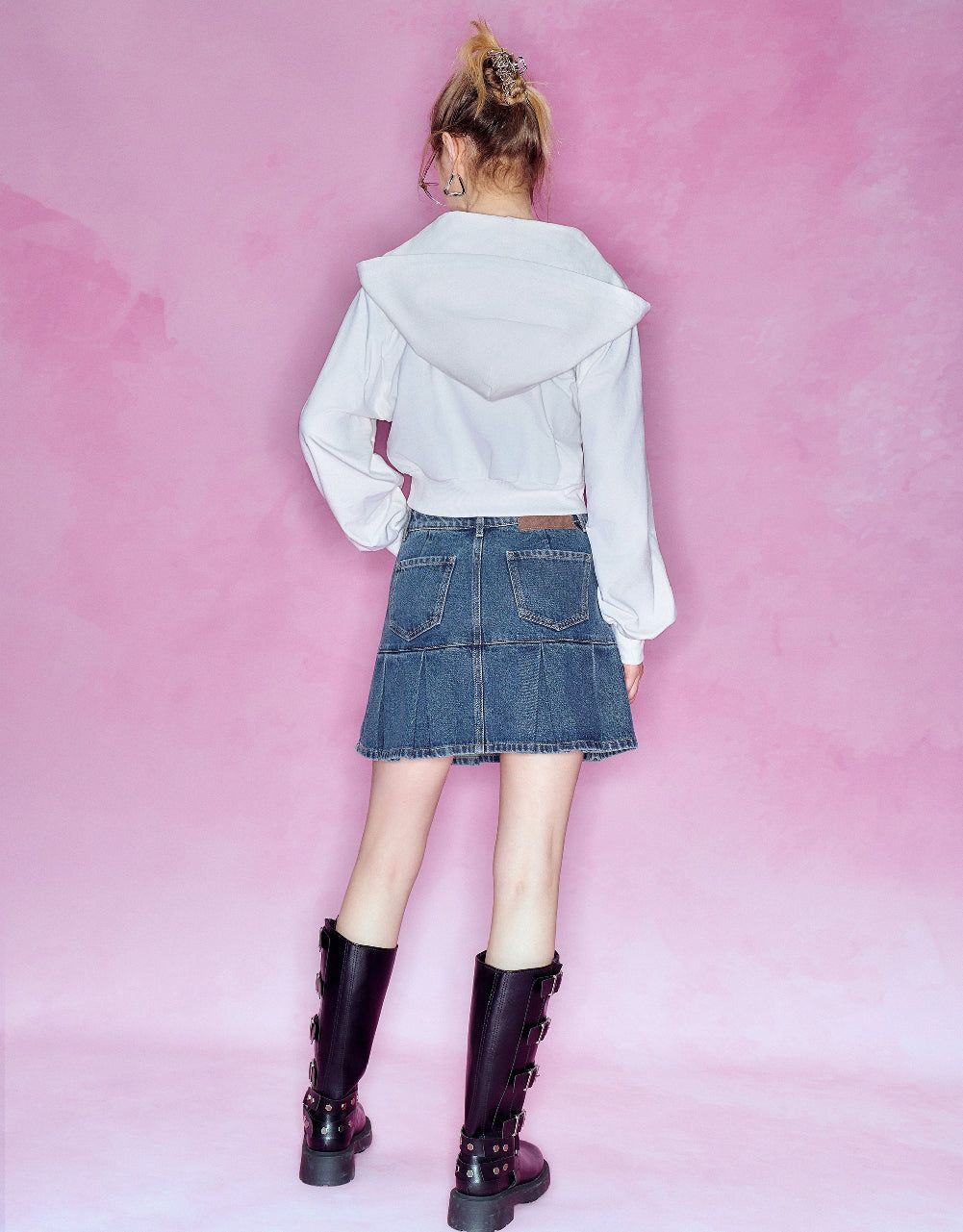 Zipper Front Hooded Knitted Jacket sold by Urban Revivo product image thumbnail 4