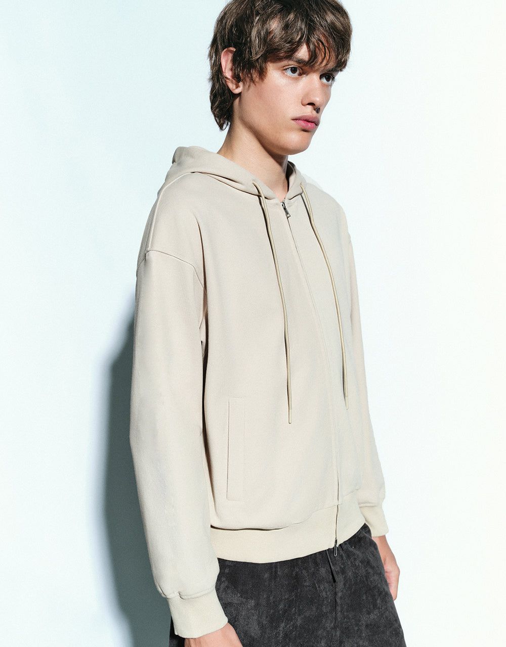 Zipper Front Hooded Jacket sold by Urban Revivo product image thumbnail 3