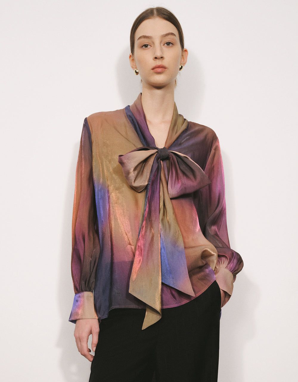 Puff Sleeve V-Neck Overhead Shirt sold by Urban Revivo