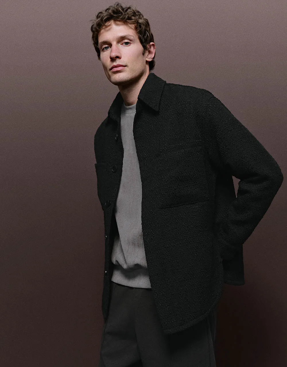 Button Up Straight Jacket sold by Urban Revivo product image thumbnail 3