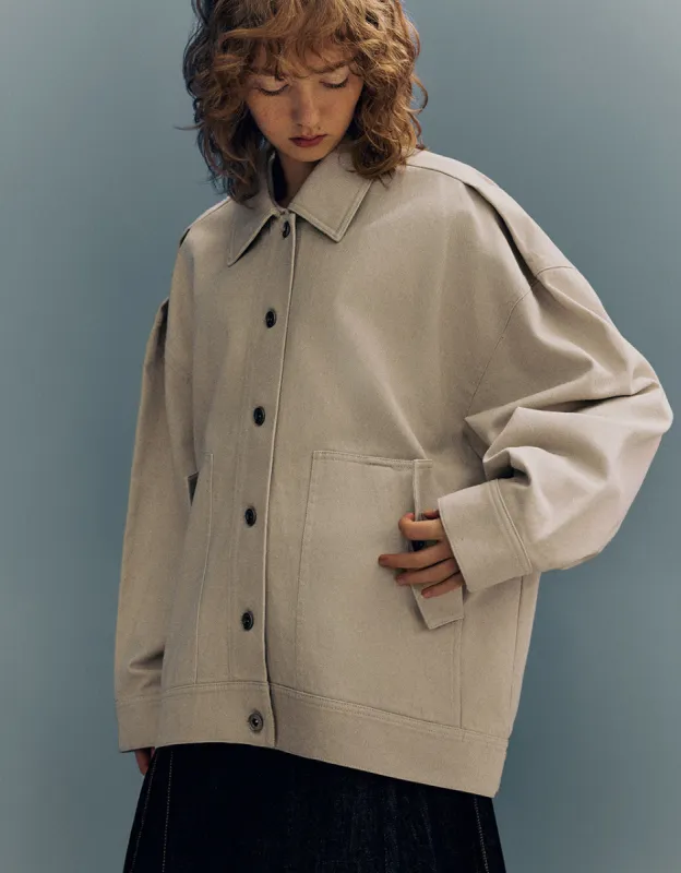 Button Up A-Line Jacket sold by Urban Revivo