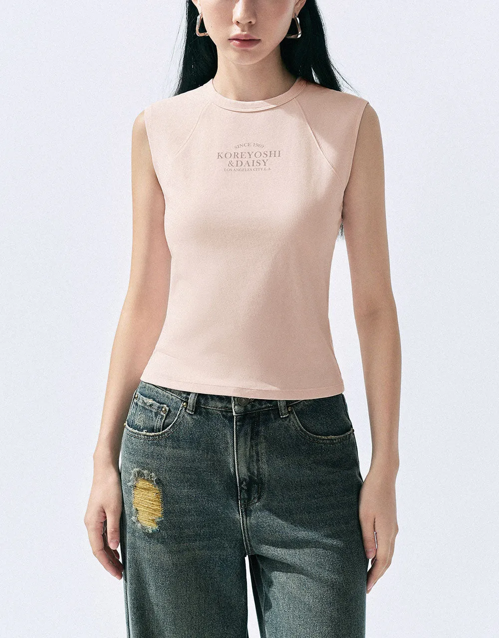 Crew Neck Knitted Tank Top sold by Urban Revivo product image thumbnail 2