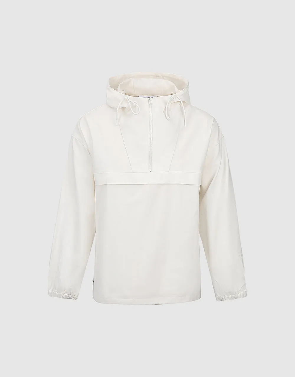 Zip Half Placket Hooed Overhead Shirt sold by Urban Revivo