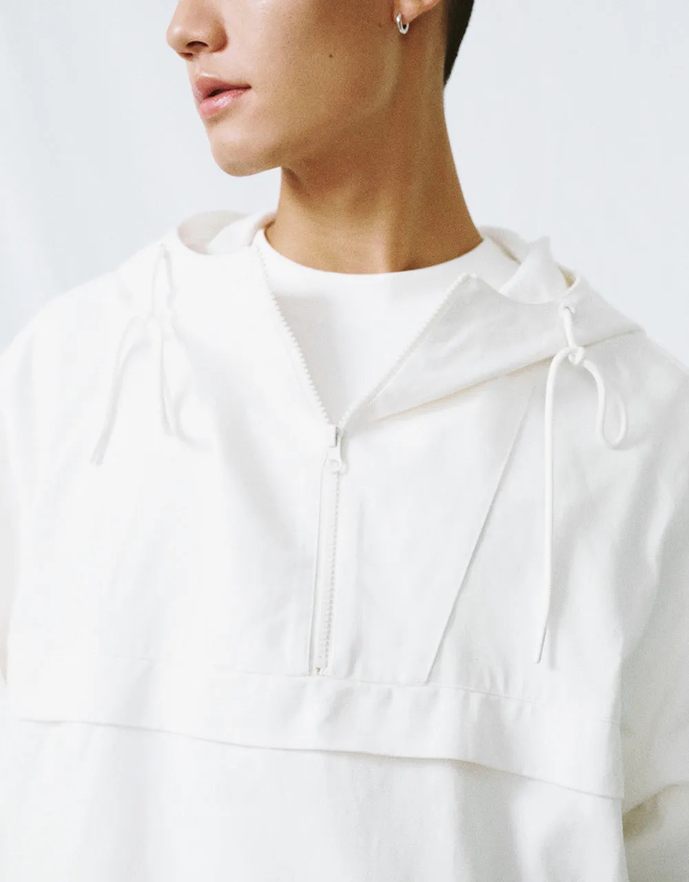 Zip Half Placket Hooed Overhead Shirt sold by Urban Revivo product image thumbnail 5