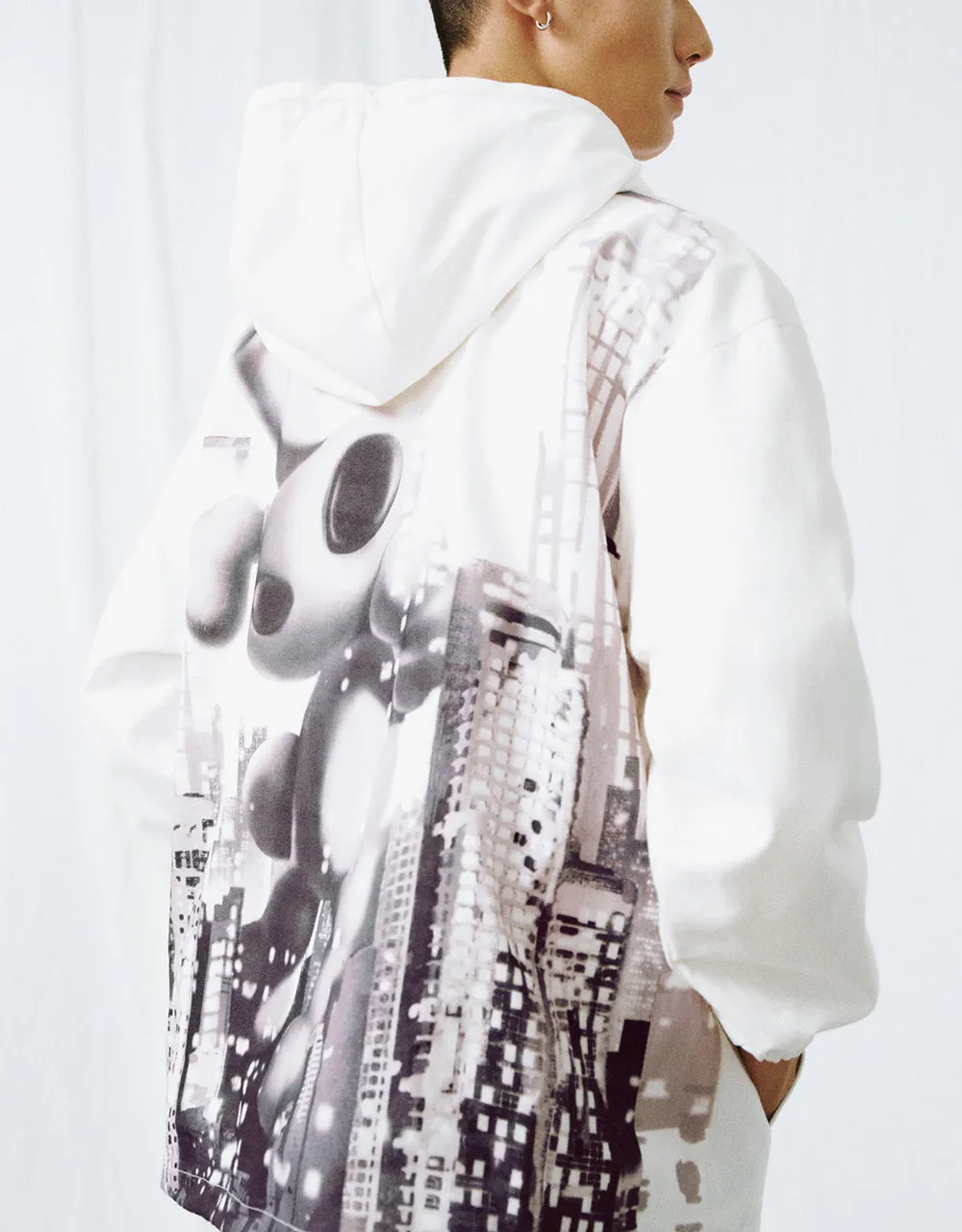 Zip Half Placket Hooed Overhead Shirt sold by Urban Revivo product image thumbnail 3