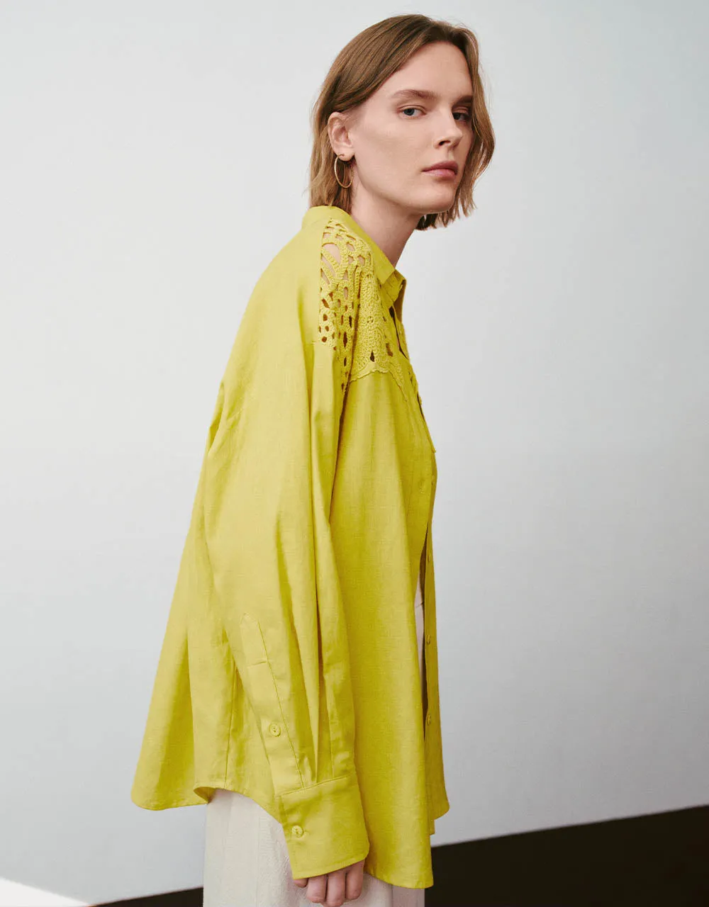 Two Toned Button Up Straight Shirt sold by Urban Revivo product image thumbnail 2