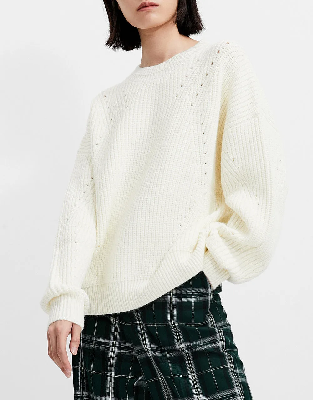 Crew Neck Drop Shoulder Sweater sold by Urban Revivo product image thumbnail 2