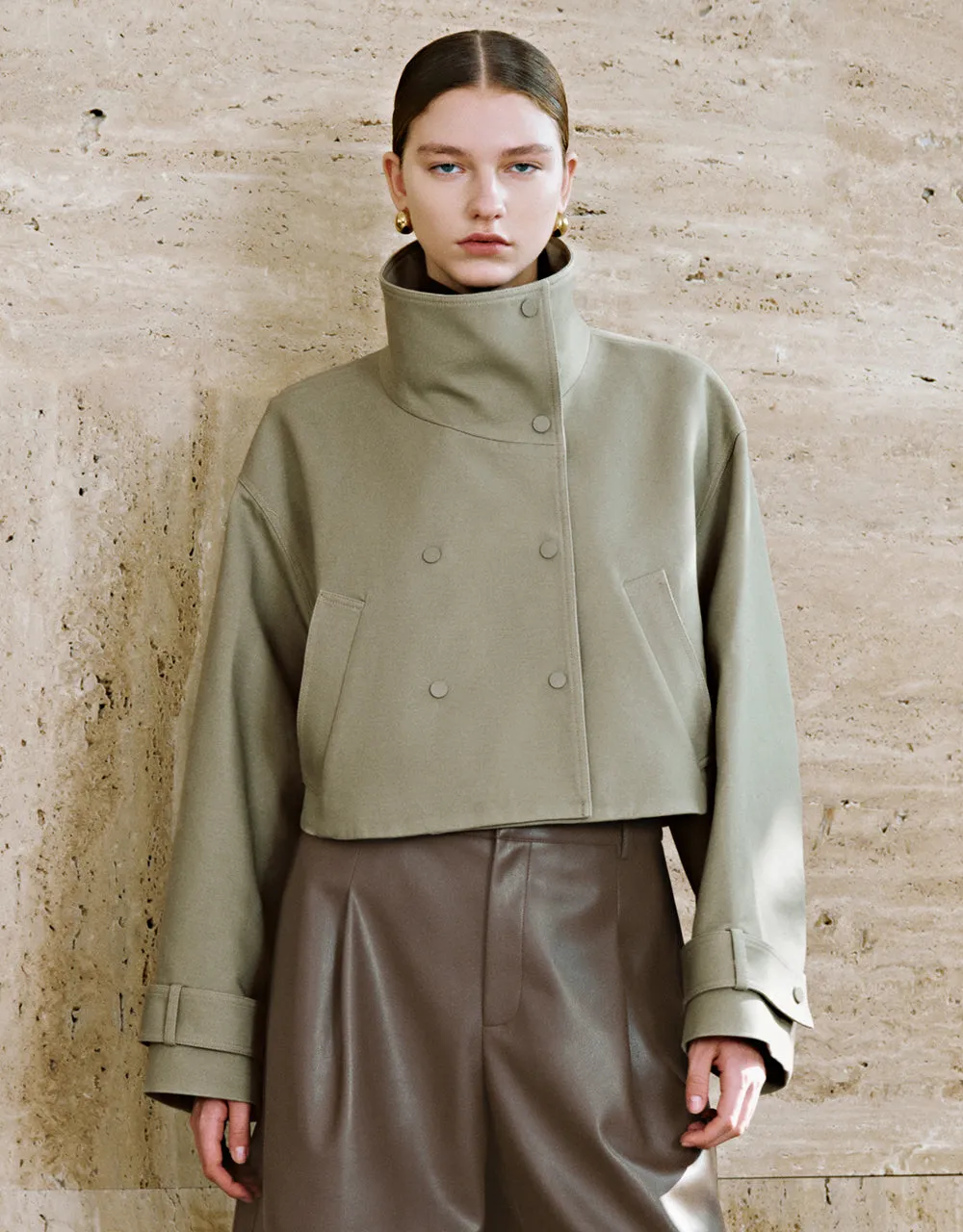 Cropped Straight Jacket sold by Urban Revivo