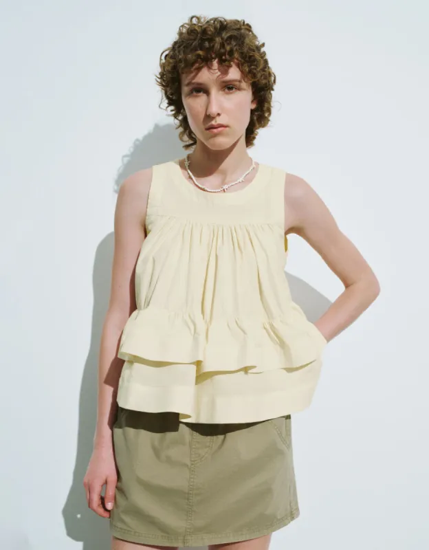 Sleeveless Crew Neck A-Line Blouse sold by Urban Revivo