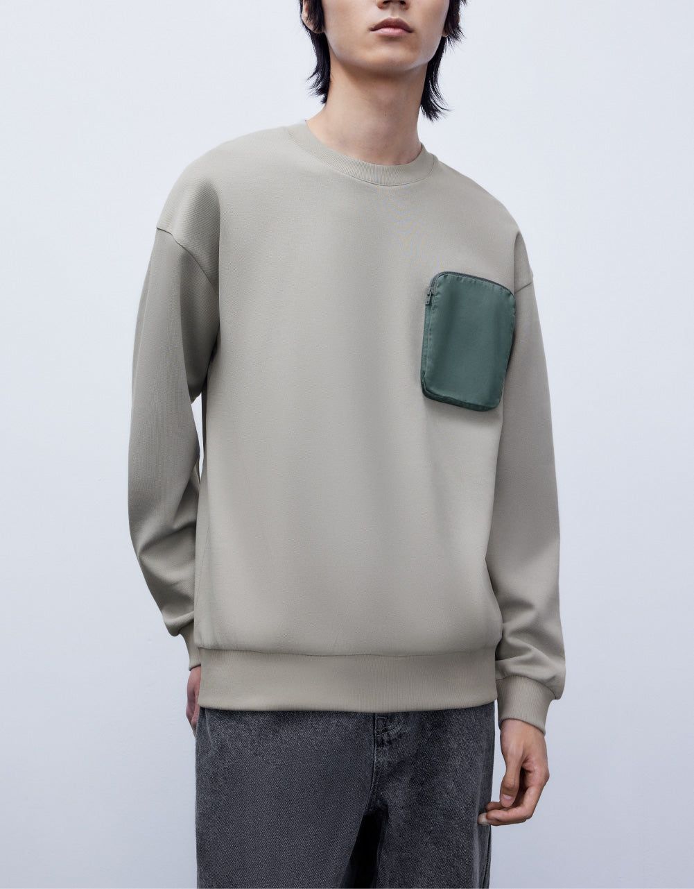 One Pocket Detail Sweatshirt sold by Urban Revivo product image thumbnail 2
