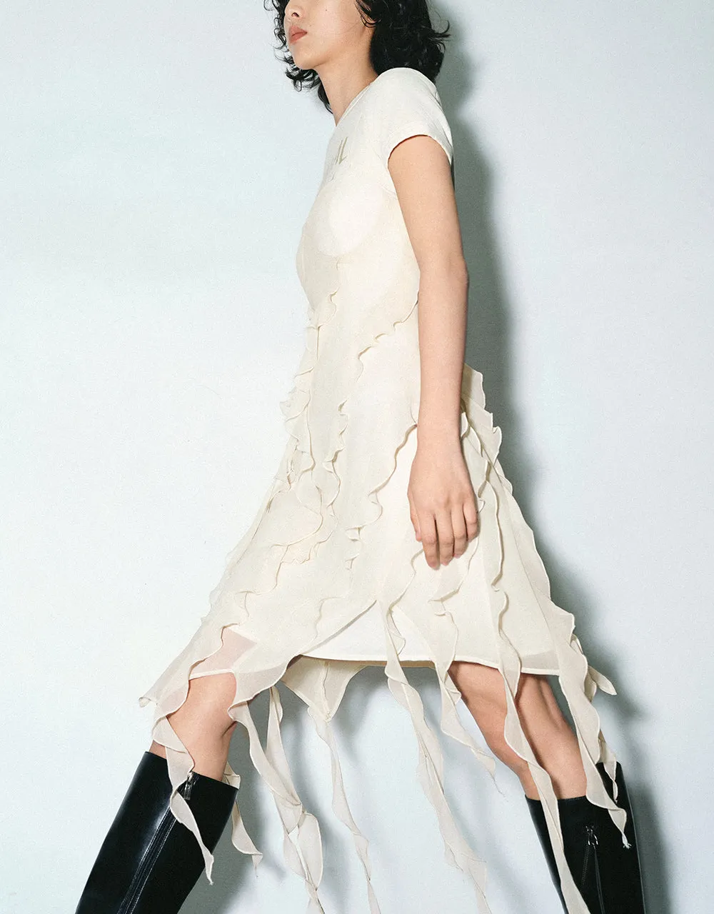 Ruffle Skinny Cami Dress sold by Urban Revivo product image thumbnail 3