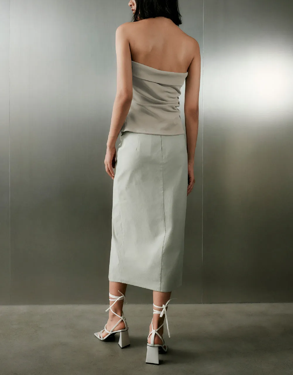 Ruched Bandeau Top sold by Urban Revivo product image thumbnail 4