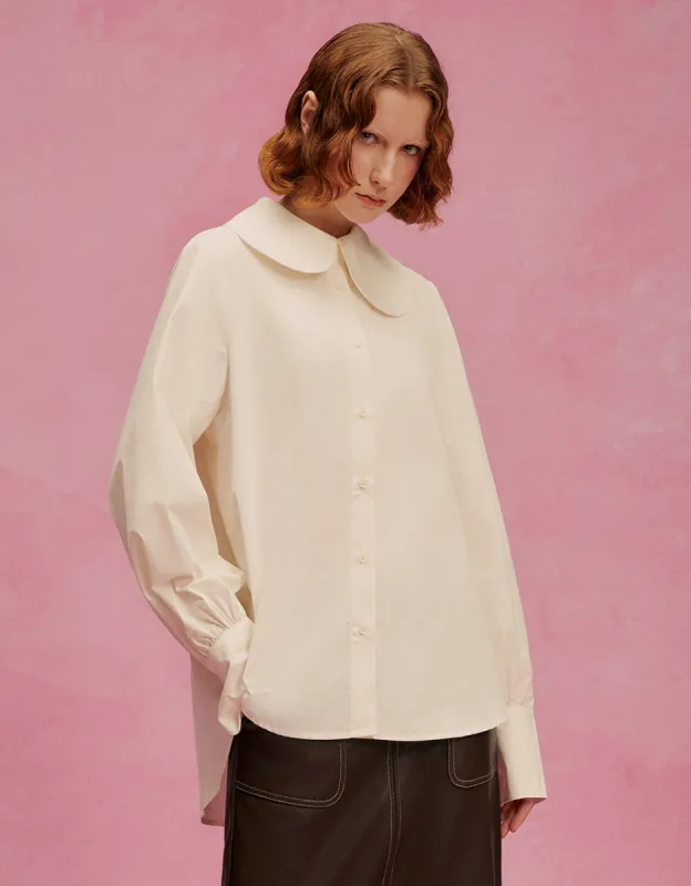 Button Up Loose A-Line Shirt sold by Urban Revivo