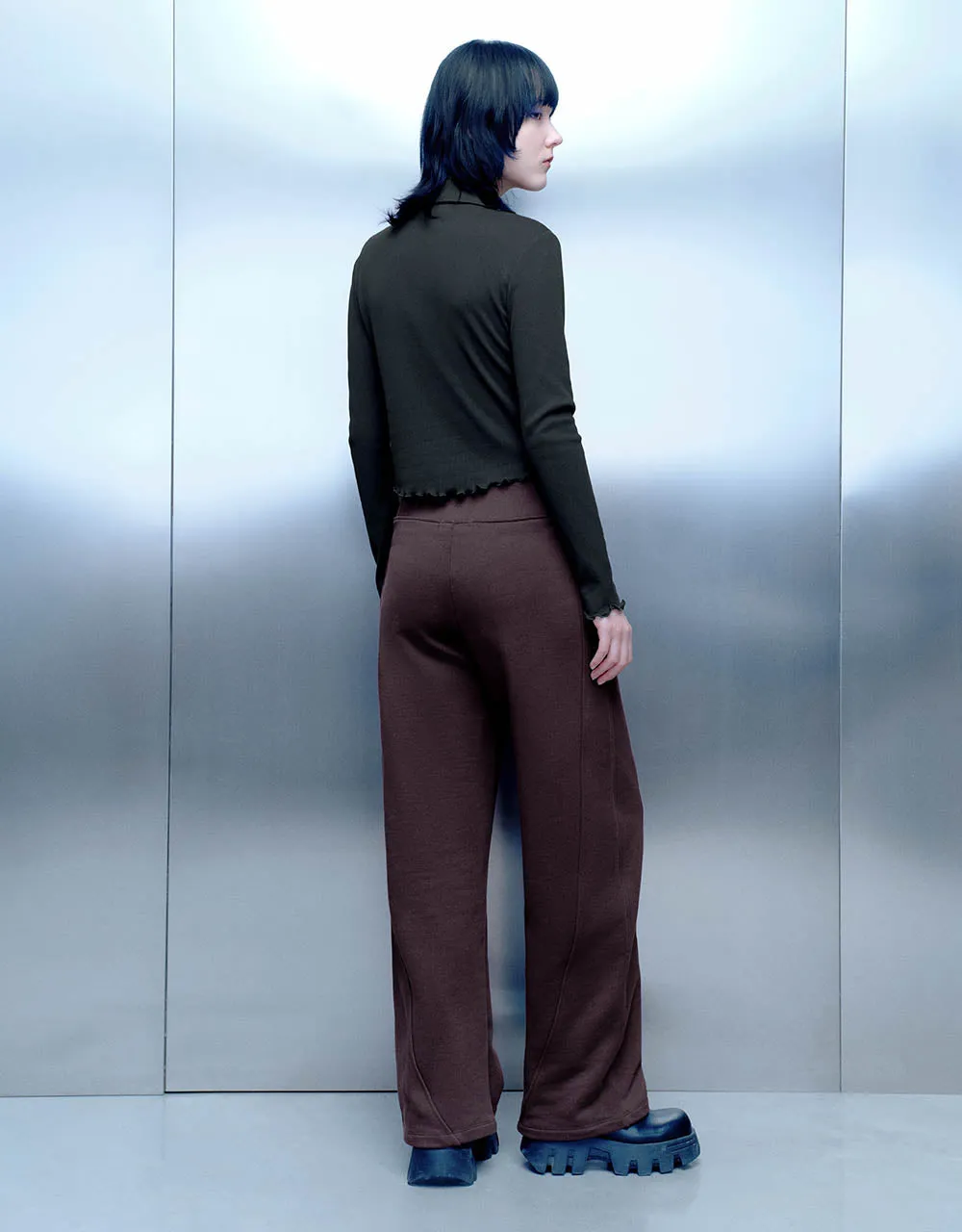 Lettuce Trim Zipper Front Skinny Shirt sold by Urban Revivo product image thumbnail 5