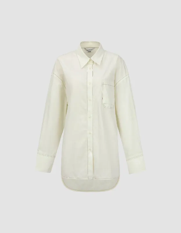 Button Up Straight Shirt sold by Urban Revivo