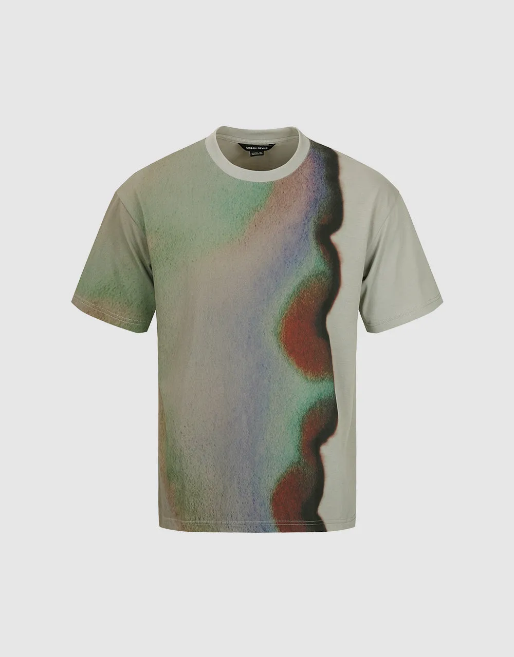 Printed Crew Neck Straight T-Shirt sold by Urban Revivo product image thumbnail 2