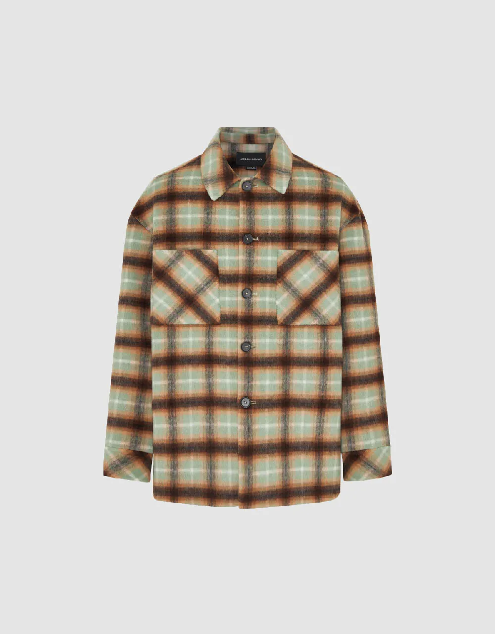 Plaid Straight Wool Blend Jacket sold by Urban Revivo product image thumbnail 2