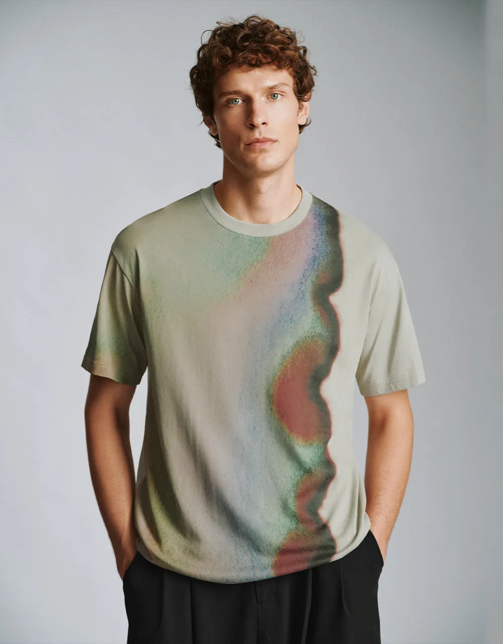 Printed Crew Neck Straight T-Shirt sold by Urban Revivo