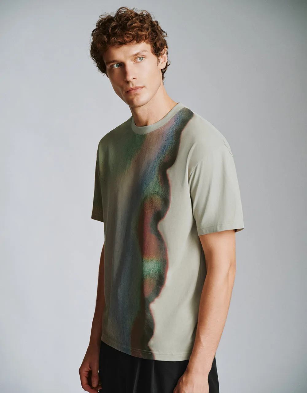 Printed Crew Neck Straight T-Shirt sold by Urban Revivo product image thumbnail 3
