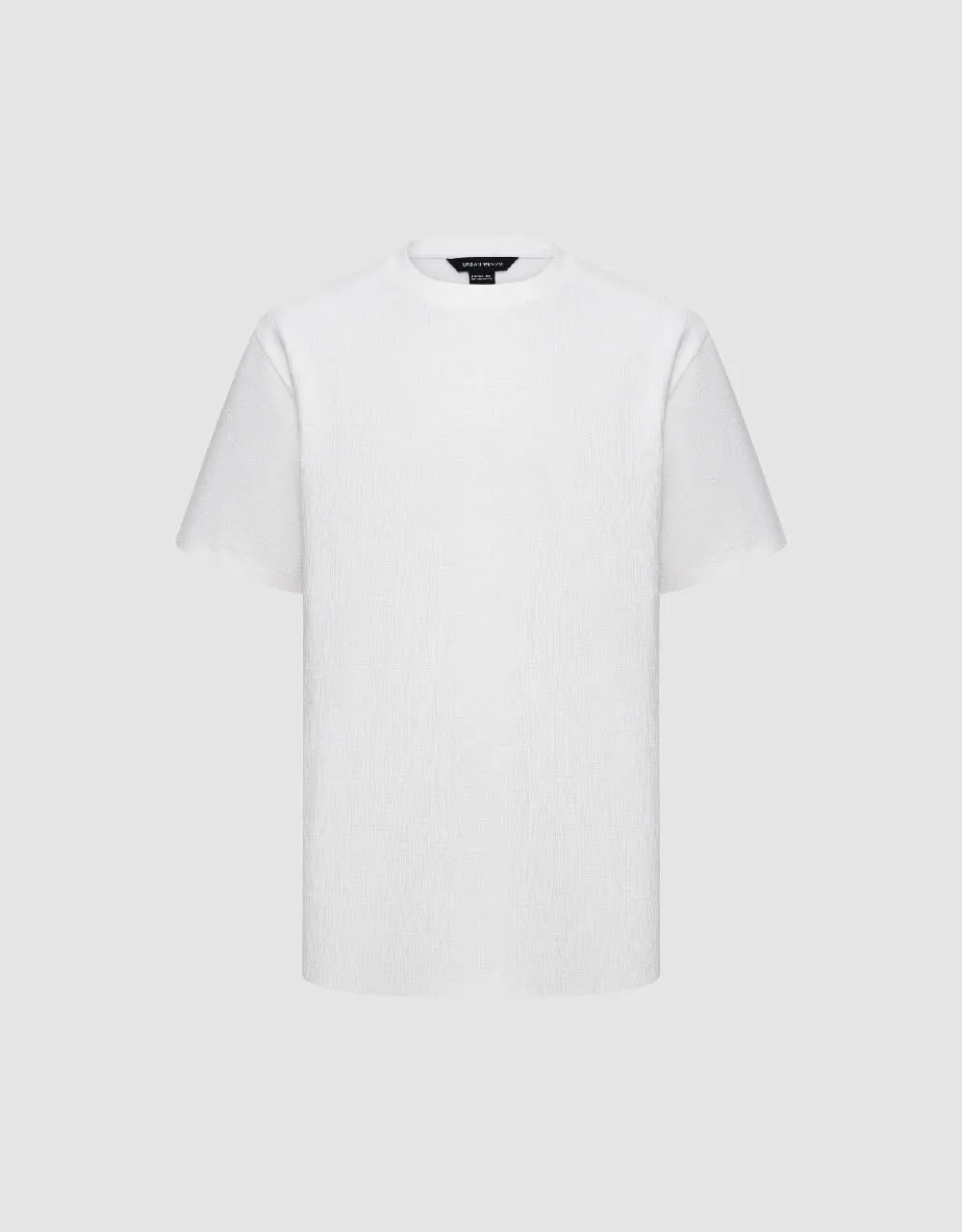 Textured Crew Neck Knitted T-Shirt sold by Urban Revivo product image thumbnail 2