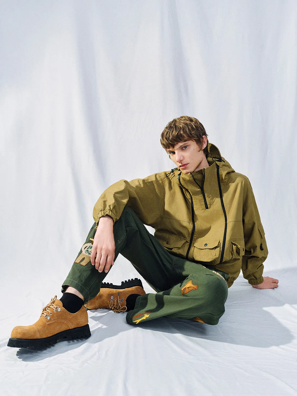 Zip Half Placket Hooded Jacket sold by Urban Revivo product image thumbnail 5