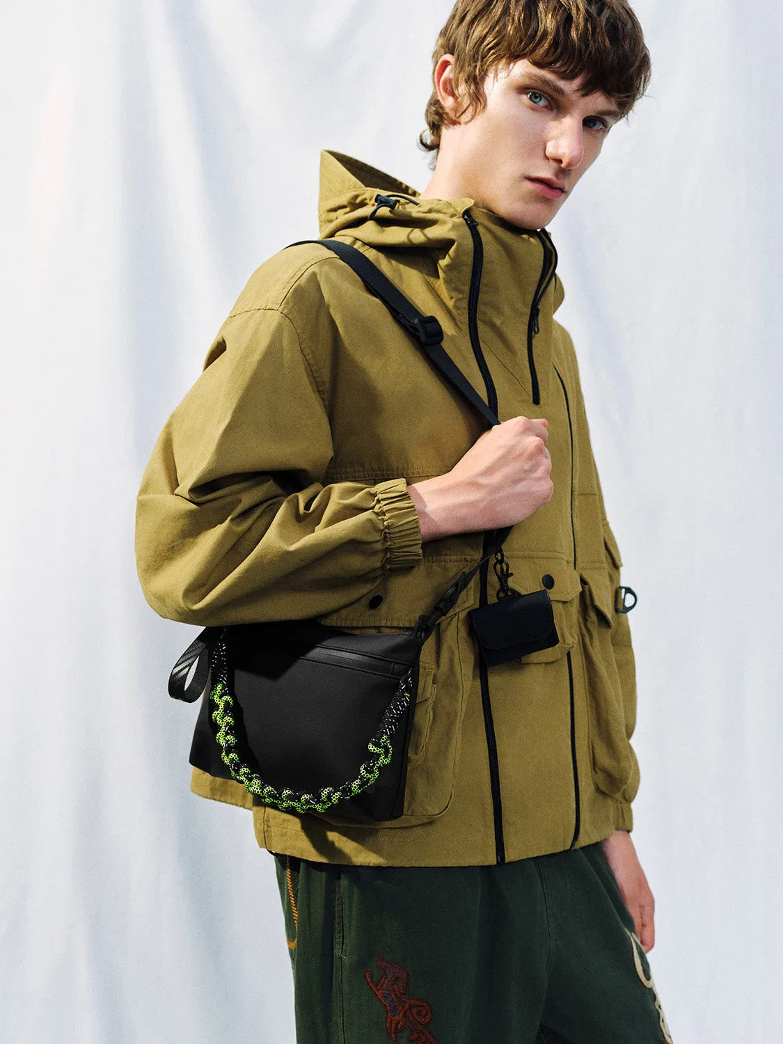 Zip Half Placket Hooded Jacket sold by Urban Revivo product image thumbnail 3