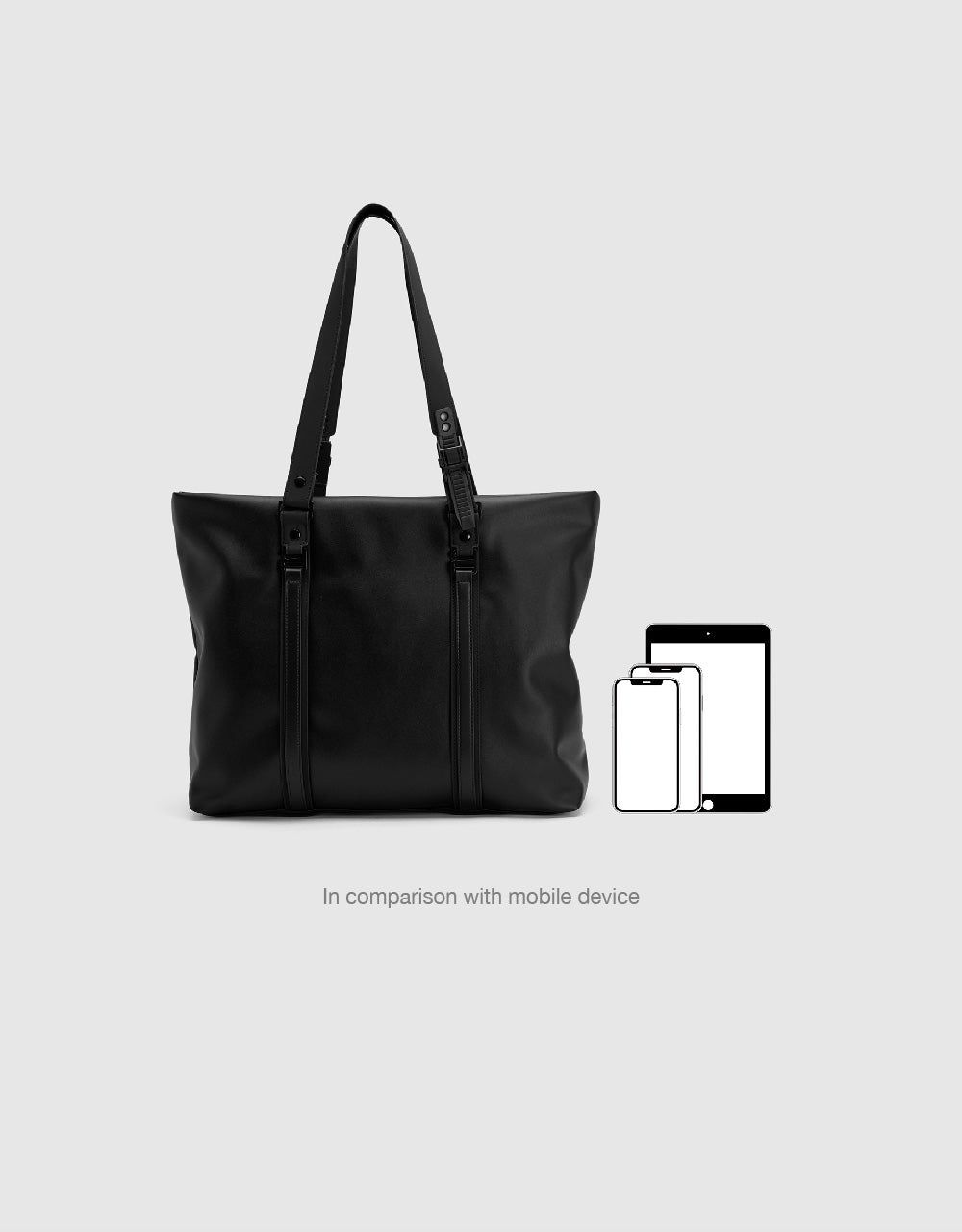 Vegan Leather Tote Bag sold by Urban Revivo product image thumbnail 3