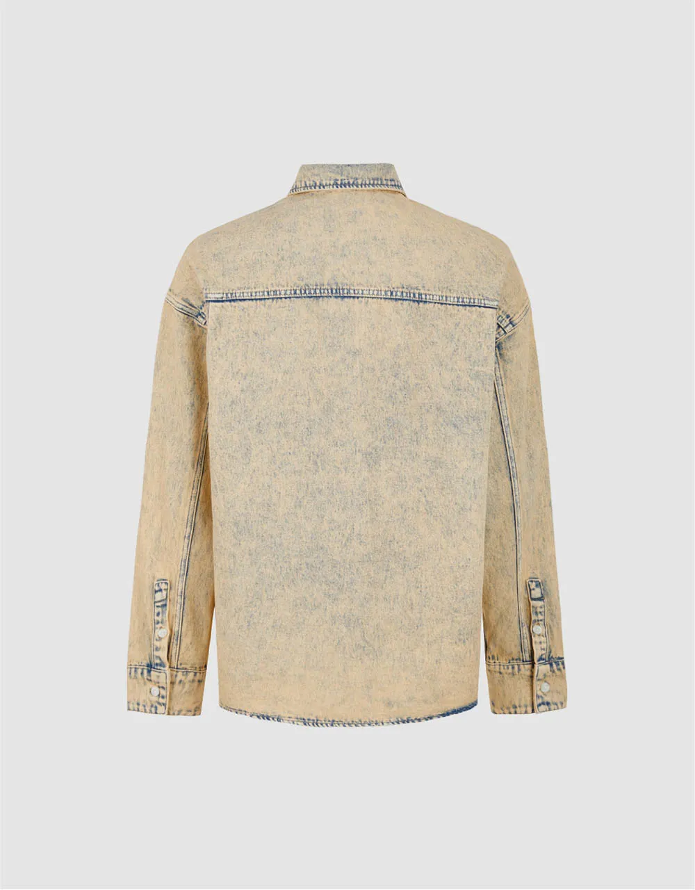 Button Up Denim Shirt sold by Urban Revivo product image thumbnail 5