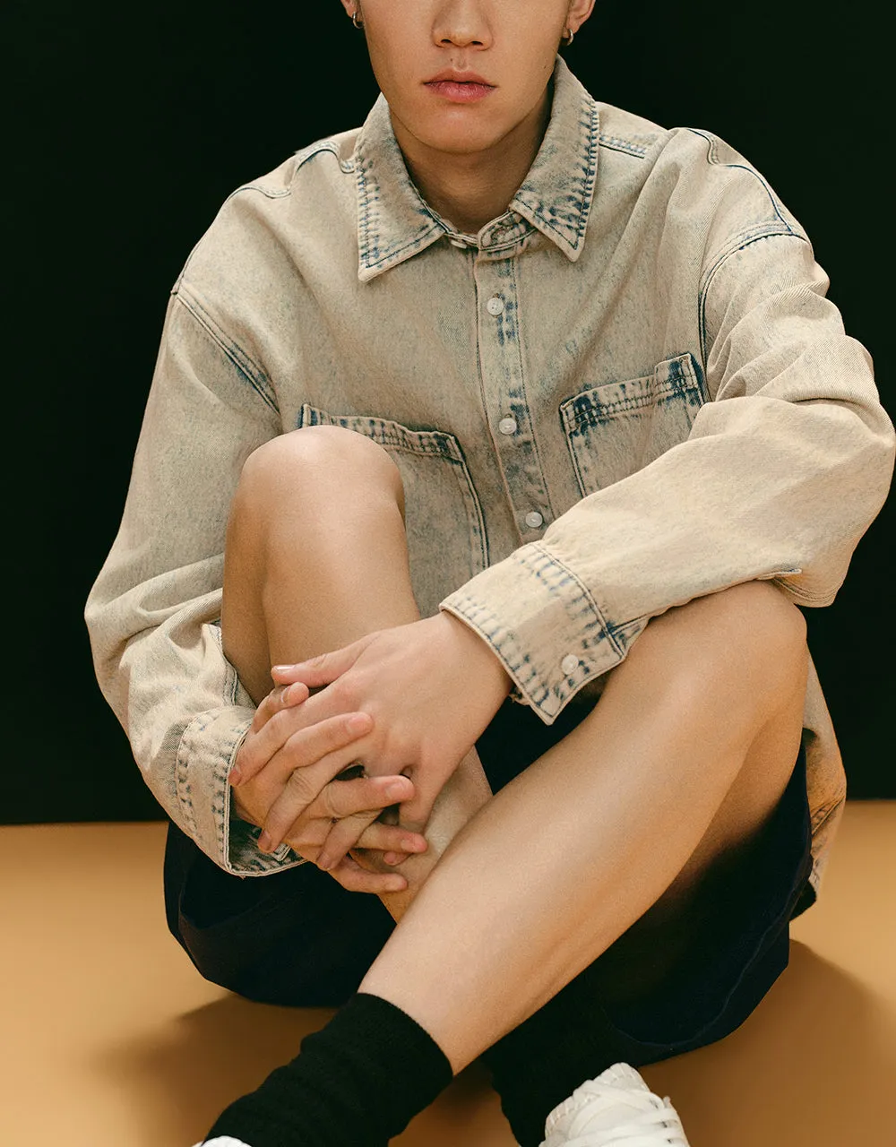 Button Up Denim Shirt sold by Urban Revivo product image thumbnail 4