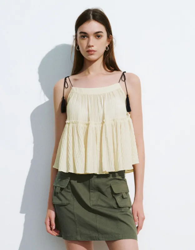 Off-Shoulder Loose A-Line Cami Top sold by Urban Revivo