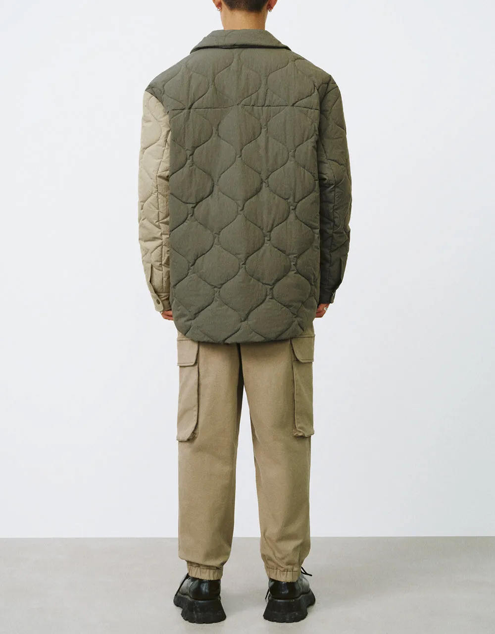 Two Toned Straight Padded Coat sold by Urban Revivo product image thumbnail 4