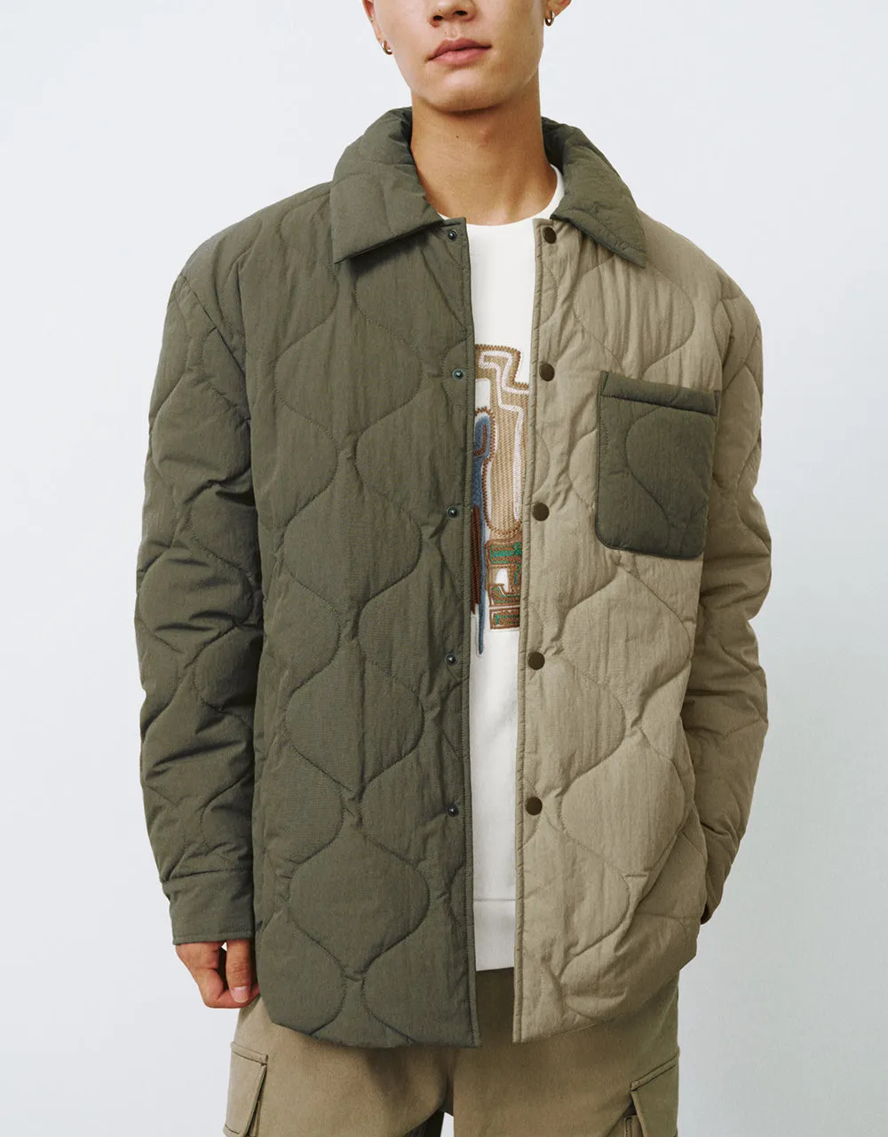 Two Toned Straight Padded Coat sold by Urban Revivo product image thumbnail 2