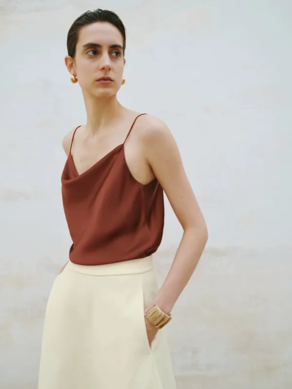 Cowl Neck Cami Top sold by Urban Revivo