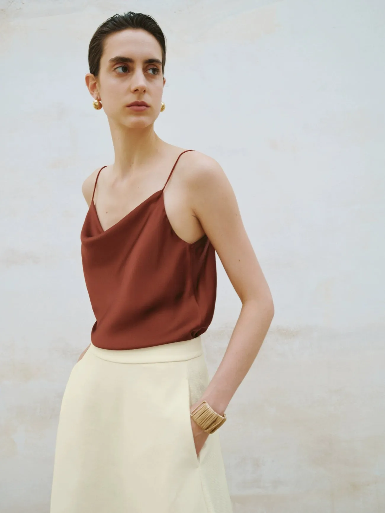 Cowl Neck Cami Top sold by Urban Revivo