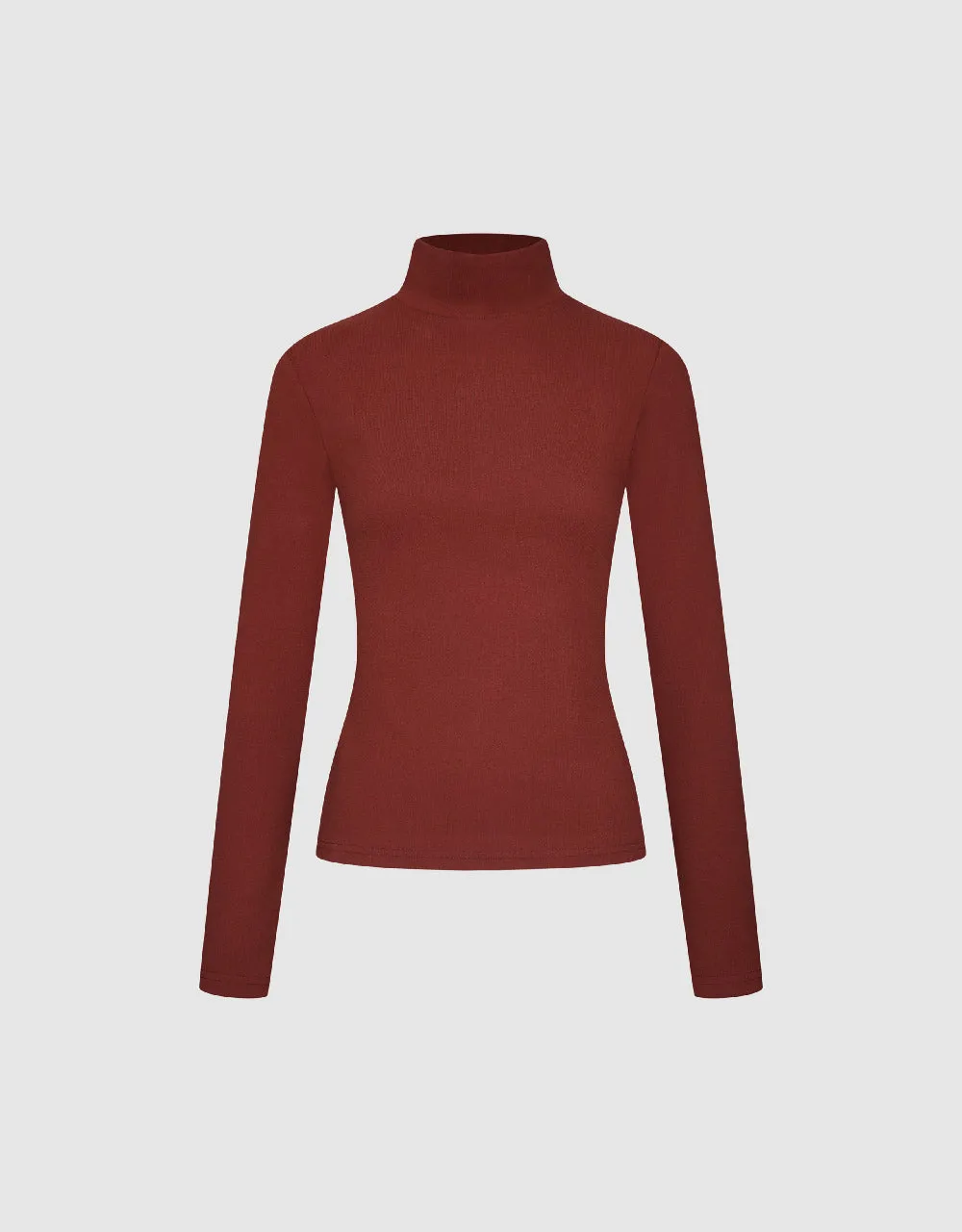 Basic Stand Collar Skinny Knitted T-Shirt sold by Urban Revivo product image thumbnail 2