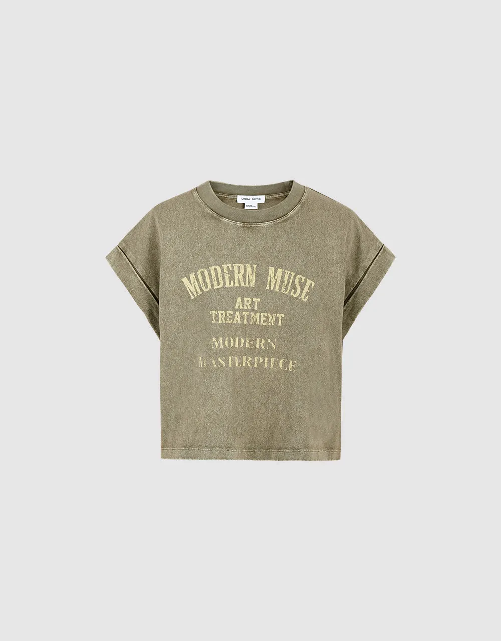 Printed Crew Neck Tank Top sold by Urban Revivo product image thumbnail 2