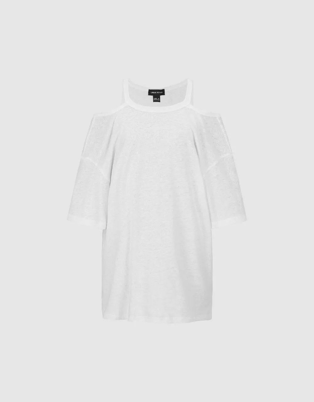 Cold Shoulder Crew Neck Loose T-Shirt sold by Urban Revivo product image thumbnail 4