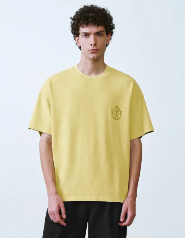 Printed Crew Neck Loose Straight T-Shirt sold by Urban Revivo