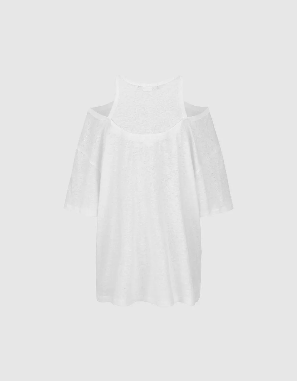 Cold Shoulder Crew Neck Loose T-Shirt sold by Urban Revivo product image thumbnail 5
