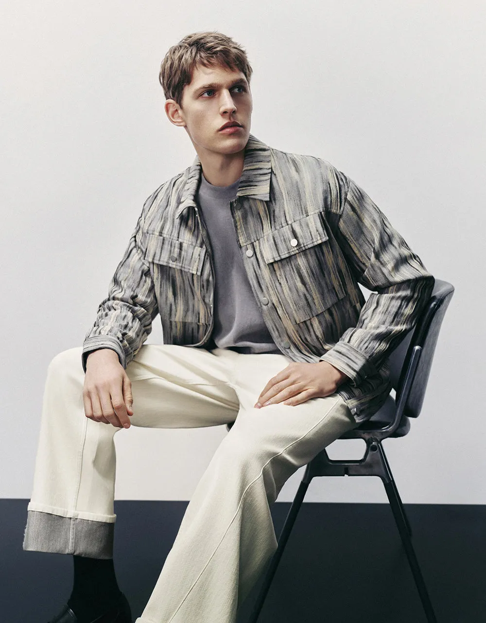 Printed Loose Straight Jacket sold by Urban Revivo product image thumbnail 3