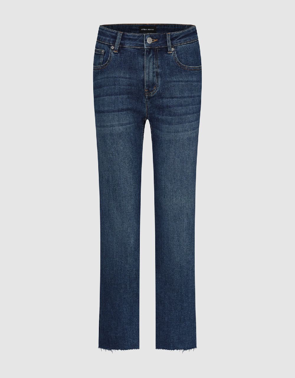 Raw Hem Straight Jeans sold by Urban Revivo