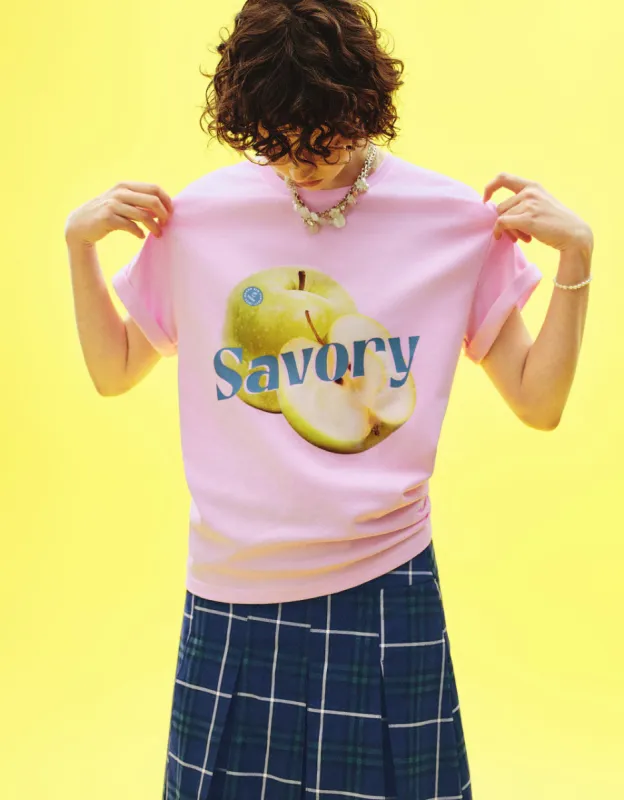 Printed Crew Neck Straight T-Shirt sold by Urban Revivo