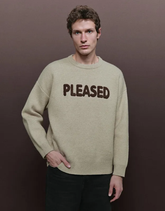 Letter Printed Crew Neck Knitted T-Shirt sold by Urban Revivo