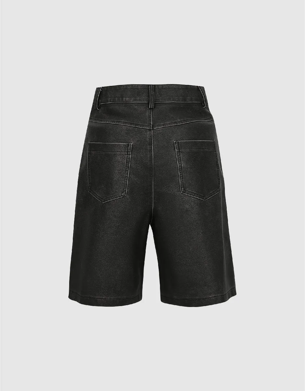 Vegan Leather Loose Shorts sold by Urban Revivo product image thumbnail 3