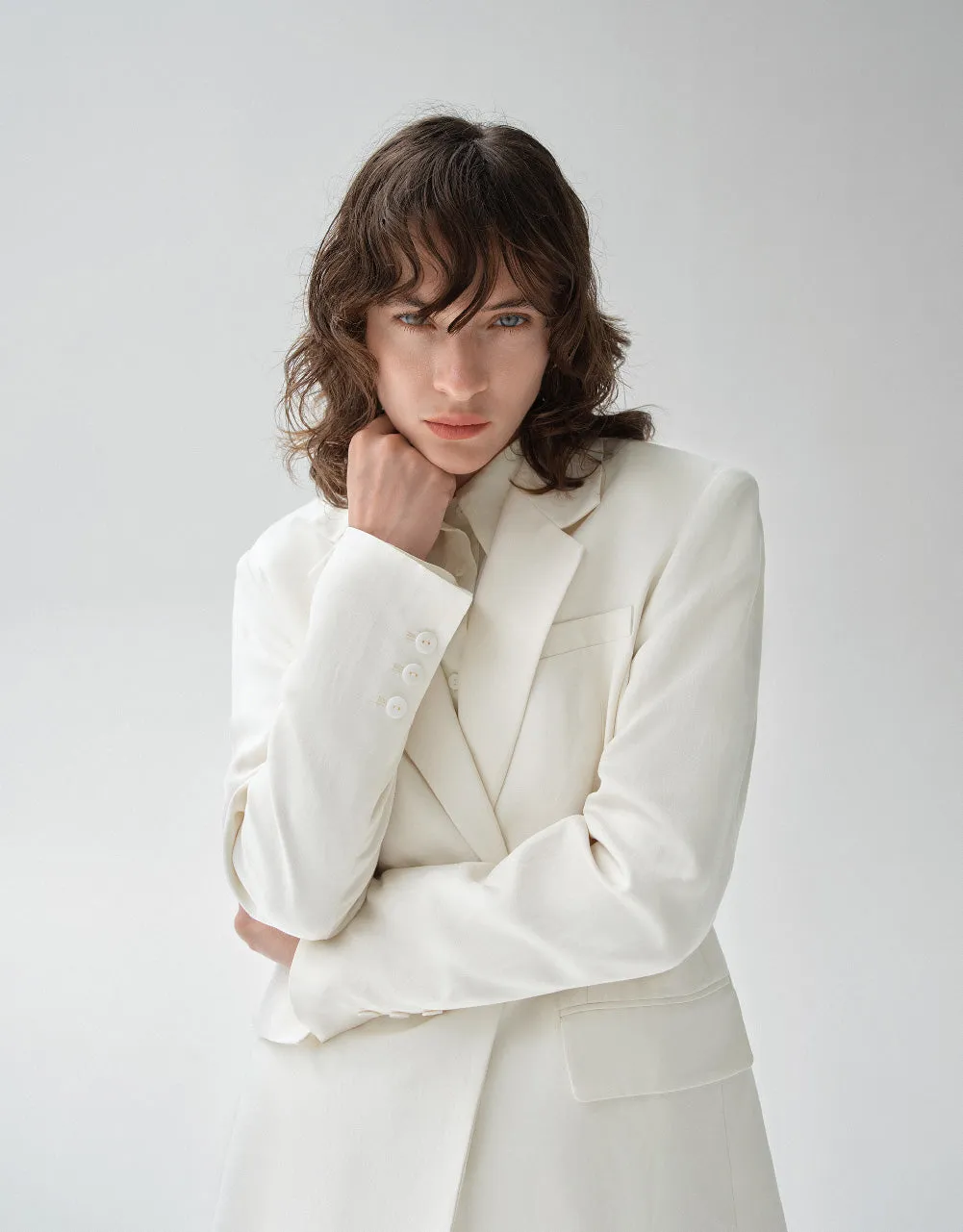 Notch Lapel Straight Blazer sold by Urban Revivo product image thumbnail 5