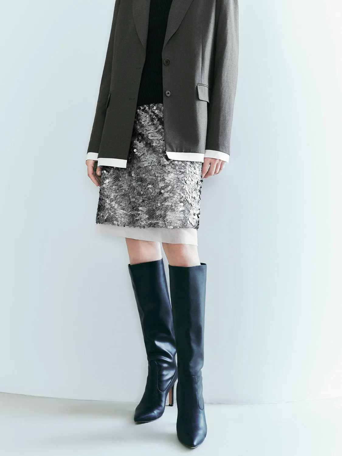 Sequins Mini A-Line Skirt sold by Urban Revivo product image thumbnail 2