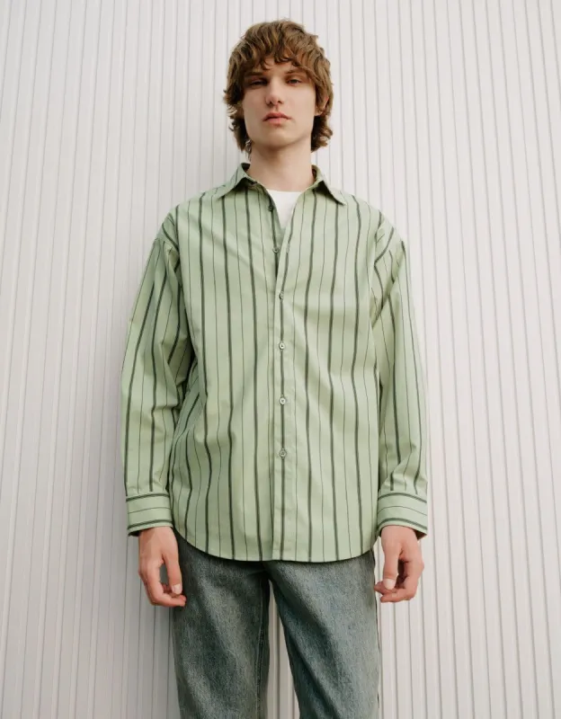 Striped Loose Shirt sold by Urban Revivo