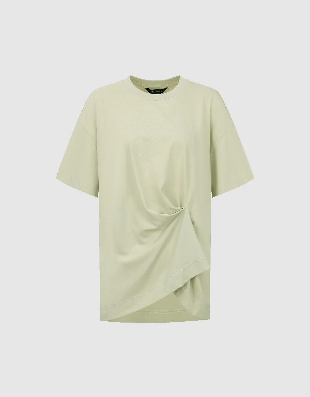Drop Shoulder Sleeve Crew Neck Loose T-Shirt sold by Urban Revivo product image thumbnail 2