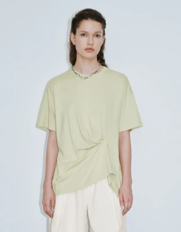 Drop Shoulder Sleeve Crew Neck Loose T-Shirt sold by Urban Revivo